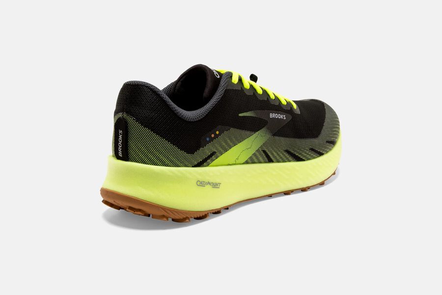 Brooks Catamount Trail Loopschoenen Heren - Zwart/Groen - 675032UPS